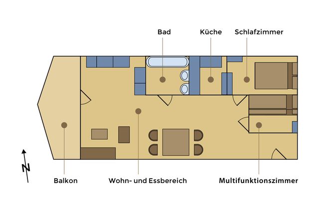 Der Grundriss des Appartements
